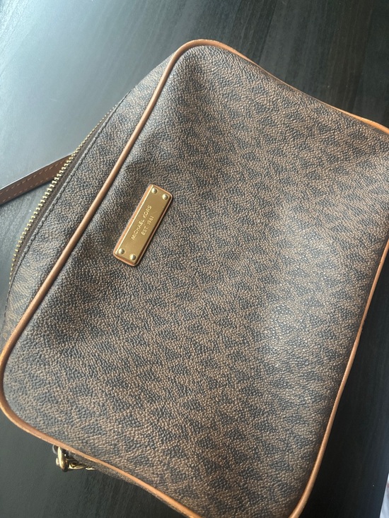 Michael Kors Other - Michael Kors Brown and Tan Logo-Print Toiletry Bag